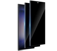 TuFun Screen Protector for Samsung Galaxy S23 Ultra for Tempered Glass Privacy Screen Protector, 9H Hardness Privacy Film, Anti-Spy, 3D Bubble-Free Anti-Spy Protective Glass - Black (Pack of 2)