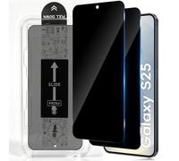 TuFun Screen Protector for Samsung Galaxy S25 5G for Tempered Glass Privacy Screen, Pack of 2 Bubble-Free Car Installation Screen Protector, 9H Black Edge Privacy Protective Glass, Car Installation