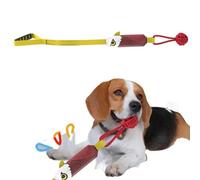 Tug of War Dog Toy, Shark Squeaky Indestructible Dog Rope Toy (Yellow)