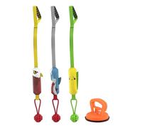 Tug Of War Dog Toy - Suction Cup Đog - Interactive Pet Chewers - Squeaky Teething Rope - Durable Cotton Nylon Rubber | Training Boredom Relief Țoy | Indoor Outdoor Play Scenario