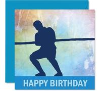 Tug Of War Sport Birthday Cards - Boys in Sports - Happy Birthday Card for Boy Son Brother Grandson Nephew Uncle Cousin, 145mm Bday Greeting Cards
