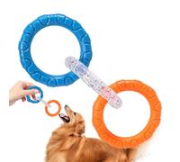 Tug Rings For Dogs,3 Rings Outside Dog Toys - Interactive Biting Game, Pet Supplies, Exercise Equipment, Boredom Relief For Aggressive Chewers