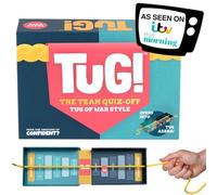 TUG! the Team Quiz Game with a mini Tug of War in the Box | Great Stocking Filler and Unique Gift | Perfect for 2-20 Players | Ultimate Game Night for Teens, Adults, Family and Kids Ages 12 and Up