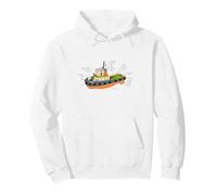Tugboat Blueprint Diagram Tugging Life Captain Pullover Hoodie