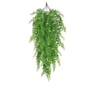 Tugeem Artificial Hanging Plants Faux Bosten Fern Fake Trailing Plants for Outdoor Indoor, Plastic Green Ivy Vines for Outside Garden Hanging Baskets Home Wall Decoration (1PC)
