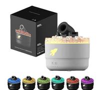 Tugeem Cannon Blast Aroma Humidifier, 7 Colors LED, 2 Modes, Creative Turret Colorful Crack Air, 280ml Capacity, Automatic Operation, White