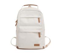 Tugeem Girls School Bag Backpack, Aesthetic Backpack for School Backpack, Back to School Backpack Preppy School Bags for Teenage Primary Secondary School College (White)