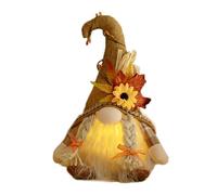 Tugeem Light Up Autumn Gnomes Decor,Handmade Thanksgiving Decor Gnome Plush, Autumn Gonk Gnomes Plush, Fall & Thanksgiving Gnome Decorations for Home Office Indoor Decorations Gift (B)