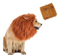 Tugeem Lion Mane Wig for Dogs, 2024 New Cat Dog Lion Mane, Lion Mane for Dogs with Ear, Realistic Black Lion Mane for Dog, Lion Mane Wig for Dogfor Medium and Large Dog and Cat Dress up (1PC)