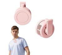 Tugeem Portable Clip on Fan, Mini Bladeless Whirlwind Electric Fan for Waist Clip, Small Whirlwind Wearable Hands-Free Cooling Fans with 3 Speeds, Personal Fans for Outdoor/Travel/Office/Shirt (Pink)
