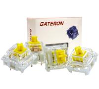 Tugeta Gateron 105Pcs G pro 3.0 Mechanical Keyboard MX Silent Switch,Linear pre lubed RGB SMD Gaming Keyboard Optical Banana Split Tactile Switches 3 Pin (Yellow)