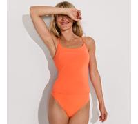 Tugless Quick Dry Strappy Back Tankini Top lands end Green 12