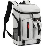 TUGUAN 30L Cooler Backpack 36 Cans Insulated Cool Bag Rucksack Leak Proof Picnic Backpack Lunch Bag for Men Work Lightweight Thermal Bag Women for Travel Camping Beach Cooler, Grey