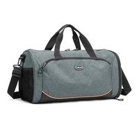 TUGUAN Sports Gym Bag Mens, 30L Small Cabin Duffle Bag for Travel with Shoes Compartment & Wet Pocket, Lightweight Holdall Duffel Bag for Weekend Overnight Womens Swimming Workout Bag, Grey