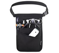 TUHAOGE Medical Organizer Belt, Nurse Fanny Pack, Fanny Pack for Basics Nurse,10 Pockets Nurse Waist Bag,Utility Belt Organizer Bag, Black