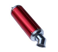 TUHBCX Motorcycle Exhaust Motorcycle Racing Exhaust Muffler Silence Silencer 2 Stroke Moto Exhaust Pipe Muffler 50-250CC Universal Two Stroke Scooter Dirt Exhaust Pipe(Rood)