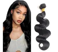 Tuheerst Body Wave Human Hair Bundles Natural Black Human Hair Extensions Real Hair Wefts Bundles Single Bundle Double Weft Remy Hair for Woman 30 Inches