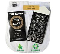 TUI KAVA Kava fine mesh strainer filter bag | 75 Micron Nylon Commercial Food Grade Quality | BPA-Free | Nut Milks | 10 x 12 inch | Draw string | Durable | Reusable | Environment friendly packaging