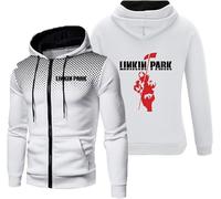 TUIAIFA Full Zip Up Pullover Hoodies for Linkin Park Mens Sweatshirts Leisure Jackets Plus Size Hoody Sportswear Workwear Outerwear with Pockets(J,2XL)