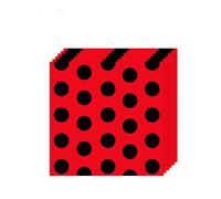 TUIC 2-ply Red and Black Dot Disposable Napkin 13 x 13 Inch Napkins Paper for Party Supplies Cocktail Wedding Birthday Anniversary Halloween Christmas Party Event (40 Pack)