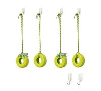 TUICARE 4 PCS Tree Frog Toy Tire Swing Tree Frog Habitat Miniature Tire Swing with 6 Hook Frog Tank Accessories Terrarium Decor Frog Climbing Swing Reptile Amphibian Crustacean Climbing Toy, green