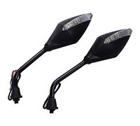 Tuidzljd 1 Pair Universal Motorcycle Led Turn Signals 5 Colors Available Motorcycle Rearview Mirrors Scooter Indicator Motorcycle Mirror