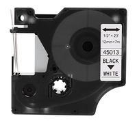 Tuidzljd 10Pcs Compatible for D1 Label Maker/Tape 45013 Black on White Label Ribbons Compatible for Label Manager 160 210 450 280