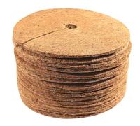 Tuidzljd 16Pcs Coconut Fiber Tree Ring Mulch Mat 11.8 Inch Mulch Ring Plant Protectors Mat for Indoor Outdoor Plants