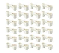 Tuidzljd 24 Pcs Bird Drinker Feeder Feeder Cups Plastic Water Bottle Cup for Cage Ideal for Chicken for Chicken Pigeons Birds Feeder Trough White