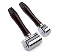 Tuidzljd 26mm+60mm Leather Press Edge Roller, Wooden Handle Leather Rolling Craft Roller Seam Roller for Leather