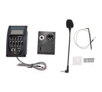 Tuidzljd 5 Bands Acoustic Guitar Pickup EQ Preamp LCD Tuner Equalizer with Mic LC-5