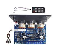 Tuidzljd BT5.0 2.1 Channel Digital Amplifier Board+AUX Cable+Remote Control 2X25W+50W Subwoofer Class D Amplifier Board DC12-20V