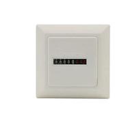 Tuidzljd HM-1 Timer Square Counter Digital 0-99999.99 Gauge 0.3W AC220-240V / 50Hz AC Hour Meter Hourmeter Part White