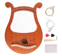 Tuidzljd Lyre Harp,19 String Greek Violin,19 String Lyre Patterns Carved Phonetic Symbols,For Music Lovers Beginners,Etc