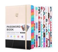 Tuidzljd Password Keeper Book with Alphabetical Tabs for Seniors, Password Notebook for Internet Website Address Log in Detail,D Easy to Use About 21.3x15cm