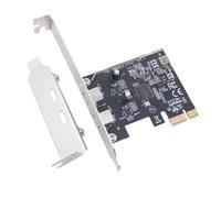 Tuidzljd PCI-E Riser Adapter PCIE to USB 3.2 GEN1 5Gbps Dual Type-C Expansion Card with ASM1042 Chip for Win10/8/7