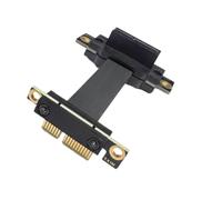 Tuidzljd PCIe 3.0 X1 to X1 Dual 90 Degree Right Angle Riser Cable 8Gbps PCI Express 1X Extension 10cm Card Data Transmission