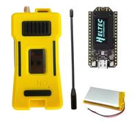 Tuidzljd Solar Powered BLE Heltec V4 WiFi LoRa 32 Dev-Board Case Set with 3000mAh Battery Soft Antenna SX1262 Meshtastic B