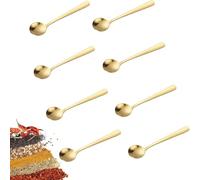Tuidzljd Tiny Stainless Steel 8 PCS Mini Spoons,2.9", Small Condiment Spoon for Spices, Jars for Coffee, Ice Cream