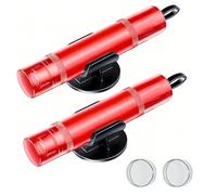 Tuieert 2-in-1 Hammer for Car - Emergency Car Window Breaker Seatbelt Cutter Car Escape Tool, with Test Glass & Mounting Bracket (RED)
