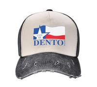 TUIKKKLO Baseball Caps Flag of Denton, Texas Streetwear Sun Cap Hip Hop in The Hat Caps for Men Women's Summer Outdoor Sport Fashion Gift