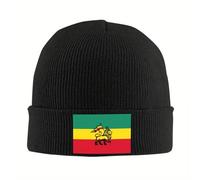 TUIKKKLO Knitted Hats Custom Jamaica Rasta Judah Lion Rastafari Flag Bonnet Hats Fashion Knitting Hat for Men Autumn Winter Warm Skullies Beanies Caps Outdoor Sport Gift