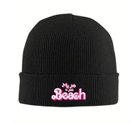 TUIKKKLO Knitted Hats Soft Acrylic Knit Beanie Hat with Pom My Job is Just Beach Fashionable Winter Hat for Women and Men, Cold Weather Essential Outdoor Sport Gift