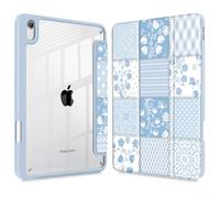 Tuiklol Clear Case for iPad mini 7 (A17 Pro 7th Generation) 2024 / iPad mini 6 (6th Generation) 2021 8.3 Inch,Built-in Pencil Holder Slim Transparent Back Shell Cover Auto Wake/Sleep, Patchwork Flora