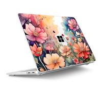 Tuiklol for 2025 Microsoft Surface Laptop 13 inch Case, Windows 11 Touchscreen Copilot+ PC Laptop 13 Model 2095 with Protection Surface 13 inch Cover,llustration Flowers