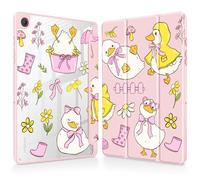 Tuiklol for Galaxy Tab A9+ /A9 Plus 11 inch 2023, Buit-in S Pen Holder with Clear Protective Cover Transparent Back Shell Auto Wake/Sleep Samsung Tab A9 Plus Tablet,Cute Duck