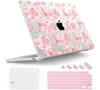 Tuiklol for M4 MacBook Air 13.6 inch Case 2025-2022 Release M2 Chip Model A3240 A3113 A2681, Plastic Hard Shell Cover for MacBook Air 13.6 Liquid Retina Display with Touch ID,Pink Butterfly