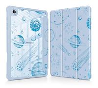 Tuiklol for Samsung Galaxy Tab S6 Lite 10.4 inch 2024 2022 2020,Buit in S Pen Holder with Shockproof Protective Cover Clear Transparent Back Shell Auto Wake/Sleep, Space Comets-Blue