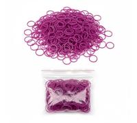 Tuilful Plum Red Loom Bands Refill with Hook Tool & Bracelet Connectors | Rubber Band Refill for DIY Bracelet Making & Arts Crafts