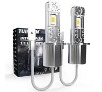 TUINCYN H3 LED Headlight Bulbs 55W 6500K, 1:1 Mini Size Super Bright CSP Chip Cool White 12000LM Low Beam Headlight Conversion Kit Plug and Play LED Fog Light Bulb, Pack of 2